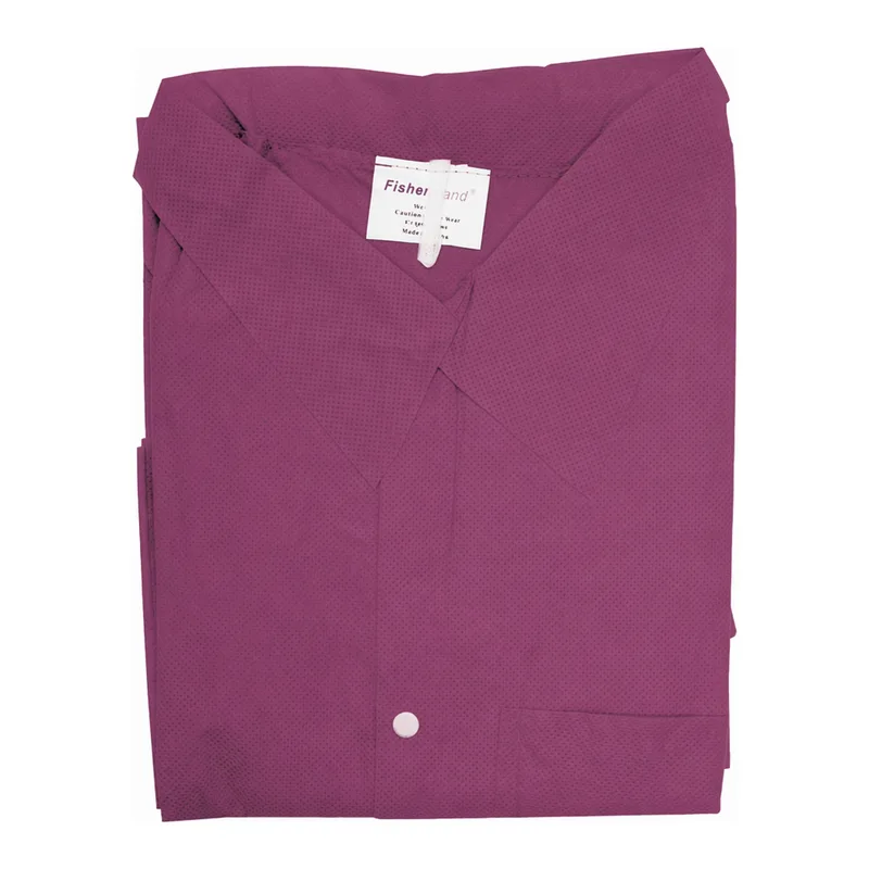 Thermo Fisher Scientific General Protection Disposable SMS Cranberry Lab Coats