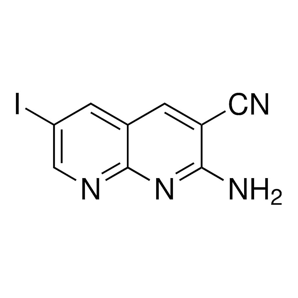 Merck 2-Amino-6-iodo-[1,8]naphthyridine-3-carbonitrile