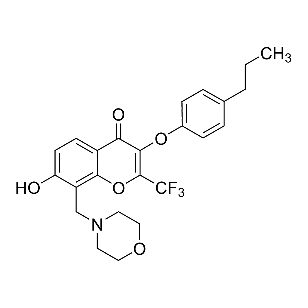 Merck 7-Hydroxy-8-(4-morpholinylmethyl)-3-(4-propylphenoxy)-2-(trifluoromethyl)-4H-chromen-4-one