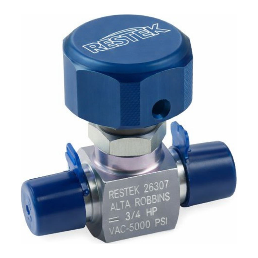 Restek Sample Cylinder Valve UHP, 1/4in Male NPT x 1/4in Male NPT w/2850psi Rupture Disc, 5000psi
