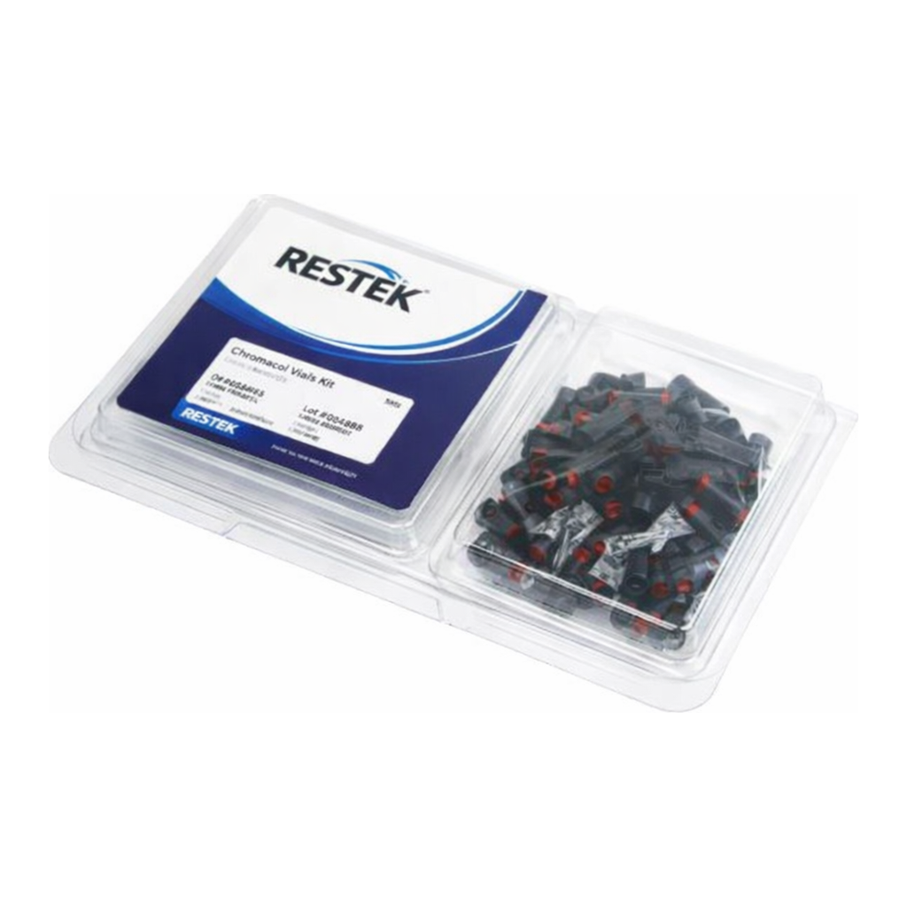 Restek Vial, Threaded w/Septa, 2ml Ambr 8-425 Silcote Deac w/Red PTFE/Sil 0.065in1000PK