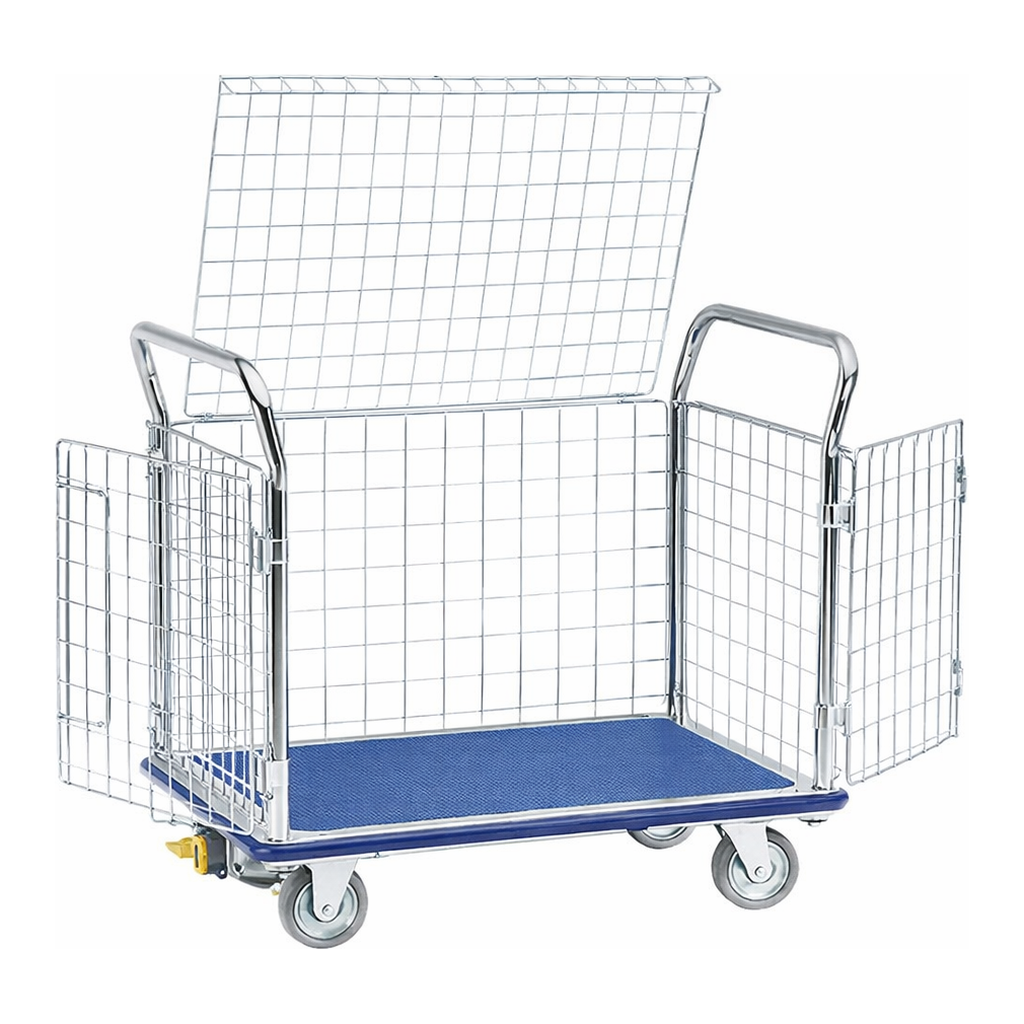 AS ONE Wire mesh Cart with Top lid, 윗 덮개형 철망 대차