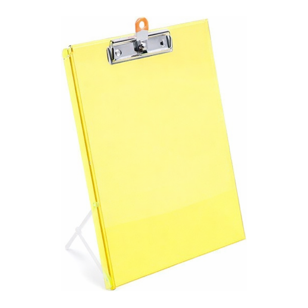 OFFICENEX 문화 스탠딩 스프링 클립보드 A4(F913N-74/낱개/노랑)