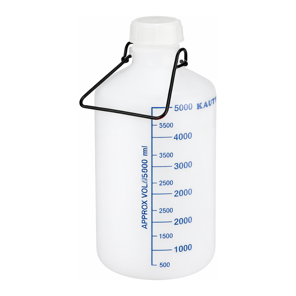 AS ONE with Handle Narrow-Mouth Bottle (with Blue Scale), 손잡이 있는 세구병 (파란색 눈금)
