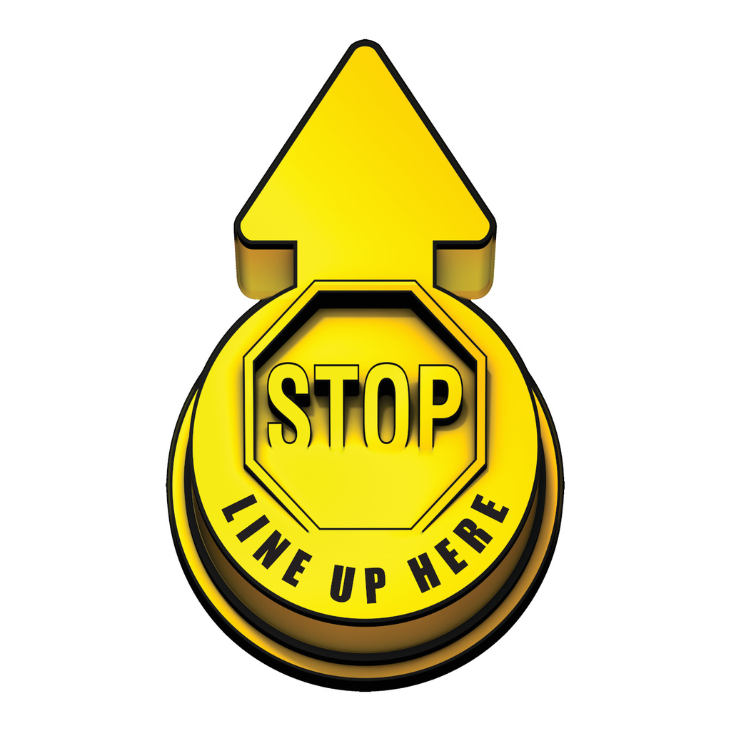 Brady STOP Line Up Here Outdoor 3D Floor Sign