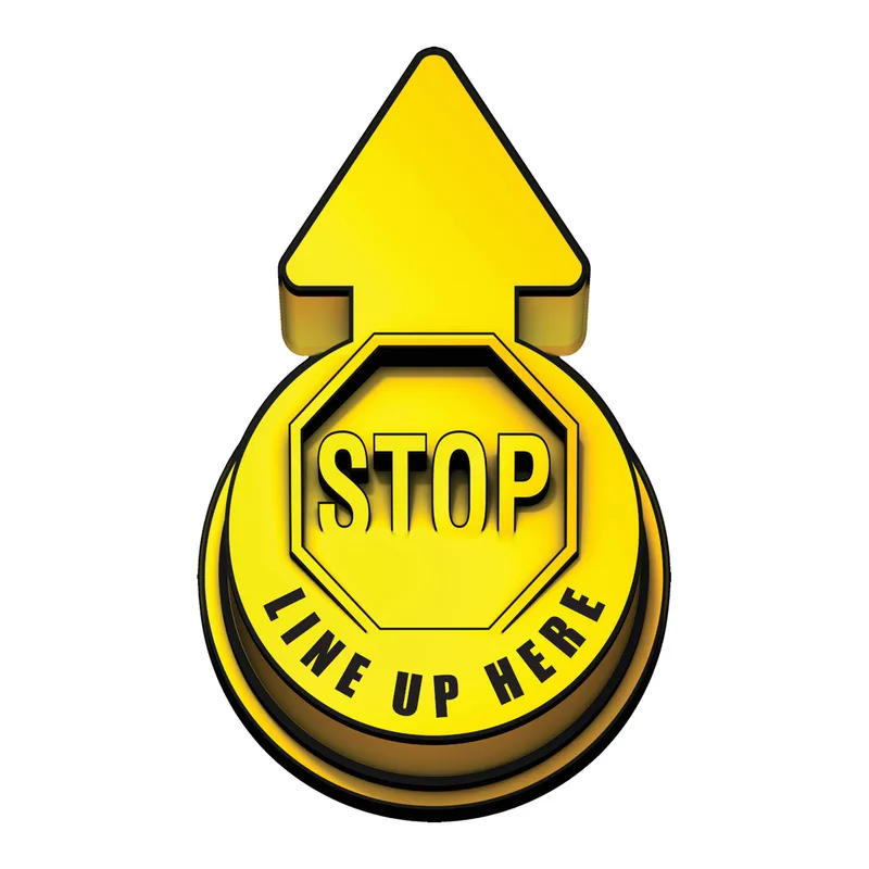 Brady STOP Line Up Here Outdoor 3D Floor Sign