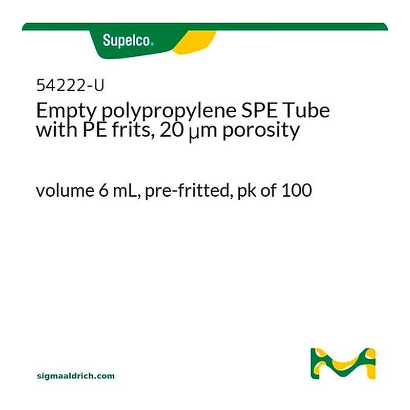 Merck PK100 6ML EMPTY FRITTED SPE TUBES