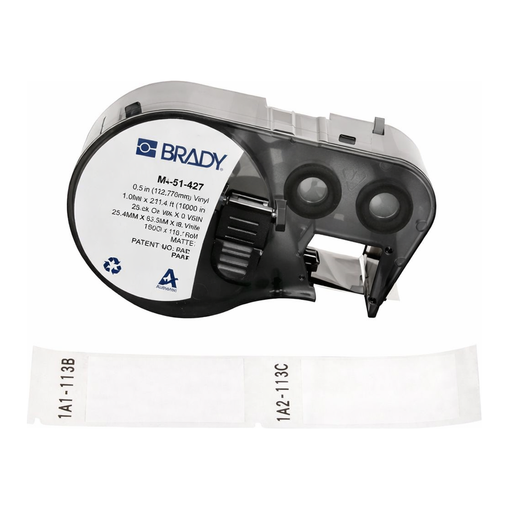 Brady Self-Laminating Vinyl Wrap Around Labels with Ribbon for M4 M5 Printers