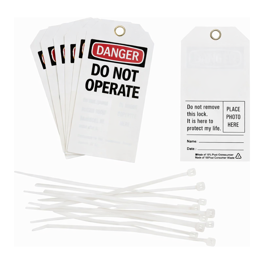 Brady Tag: DANGER: DO NOT OPERATE DO NOT REMOVE THIS LOCK IT IS HERE TO PROTECT MY LIFE NAME: DEPARTMENT…