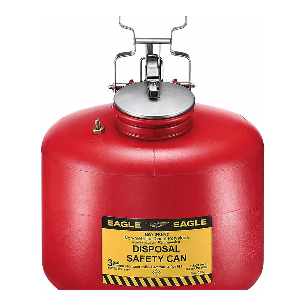 Thermo Fisher Scientific Eagle Red HDPE Waste Disposal Safety Can, 3 gallon