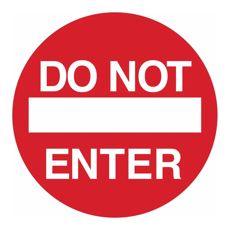 Brady DO NOT ENTER Anti-Slip Floor Sign