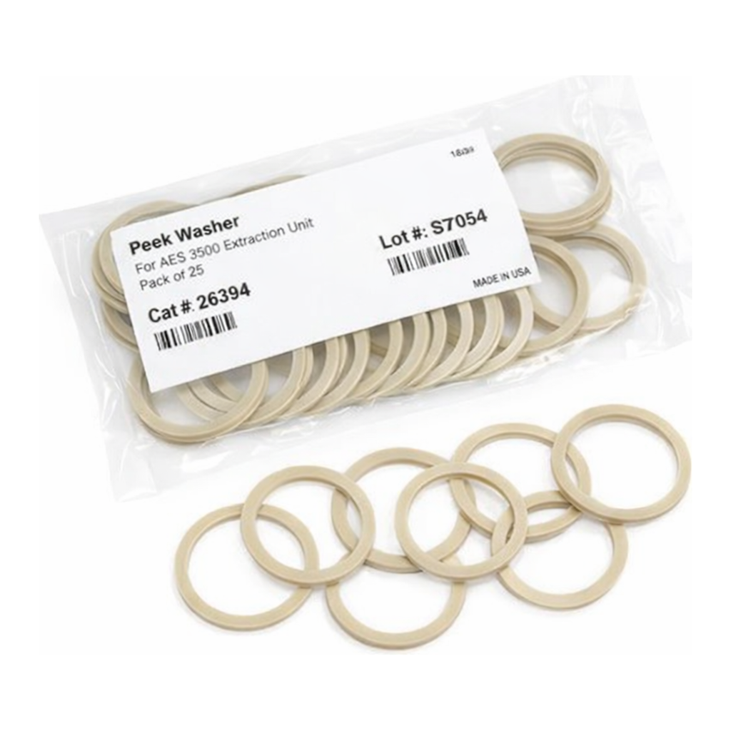 Restek PEEK Washer, for ASE 100/300 Extraction Unit 48pk, Replaces Dionex Part Number 061687