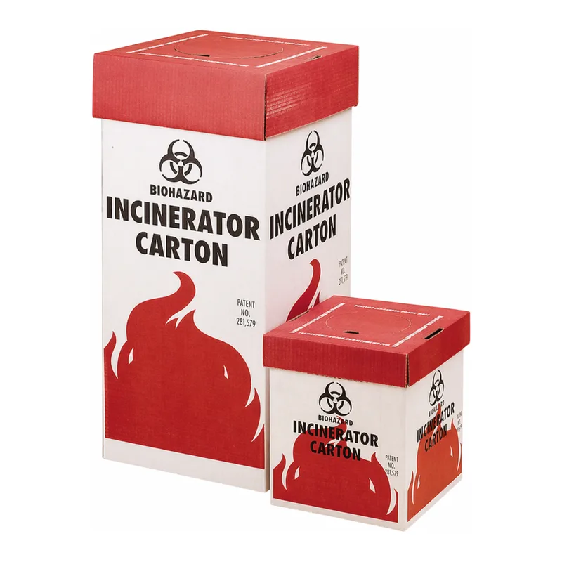 Merck Biohazard incinerator carton
