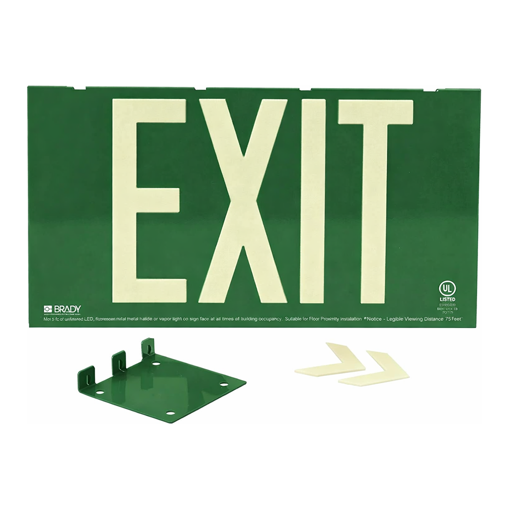 Brady BradyGlo Exit Sign - Single Bracket