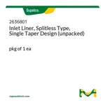 Merck Inlet Liner, Splitless Type, Single Taper Design (unpacked)