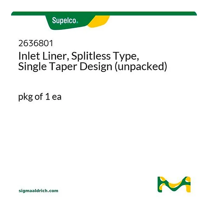 Merck Inlet Liner, Splitless Type, Single Taper Design (unpacked)