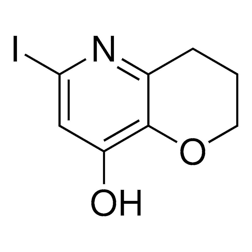 Merck 6-Iodo-3,4-dihydro-2H-pyrano[3,2-b]pyridin-8-ol