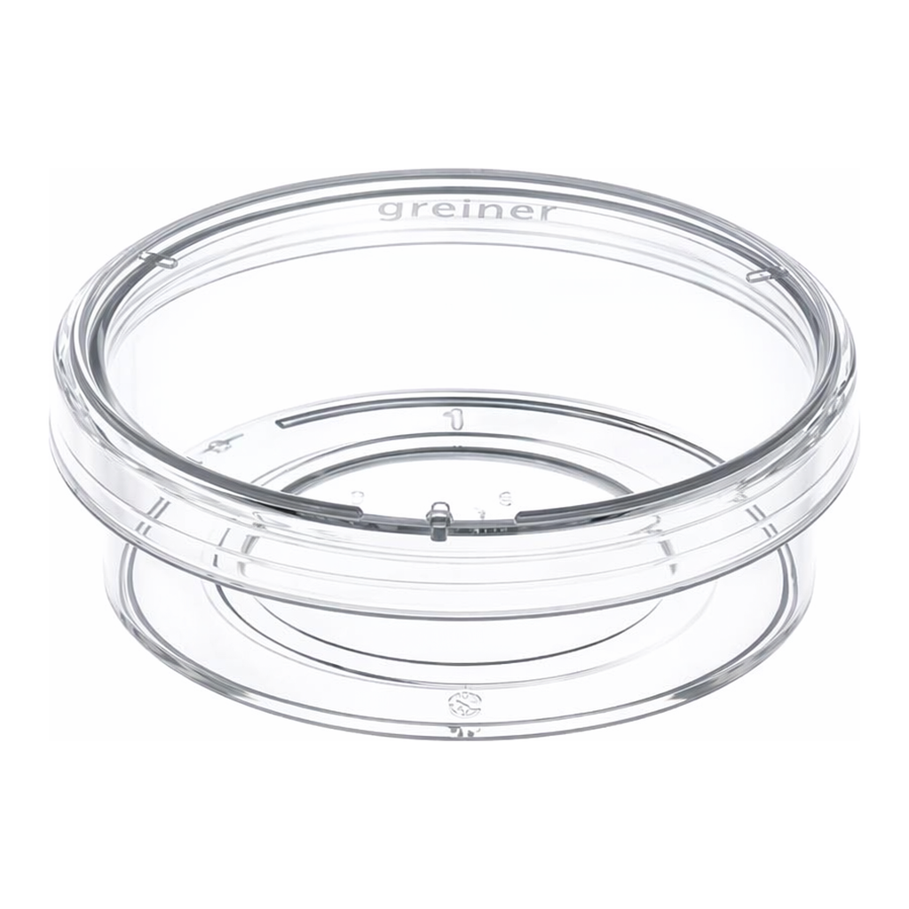 Greiner Bio One CELLVIEW CELL CULTURE DISH, PS, 35/10 MM,GLASS BOTTOM, 1 COMPARTMENT, ADVANCED TC, STERILE, 10 PCS./BAG