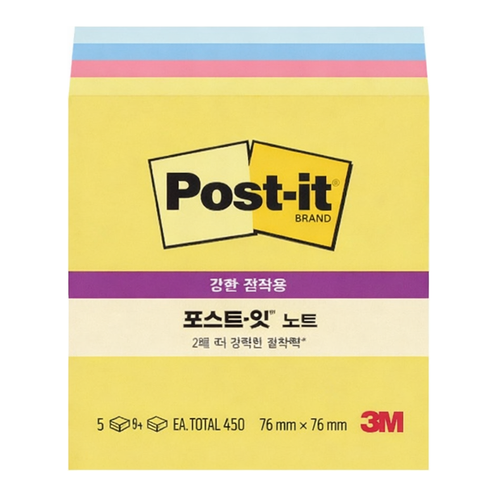 OFFICENEX 3M 포스트잇 강한점착용 컬렉션팩 654-5 썸머조이