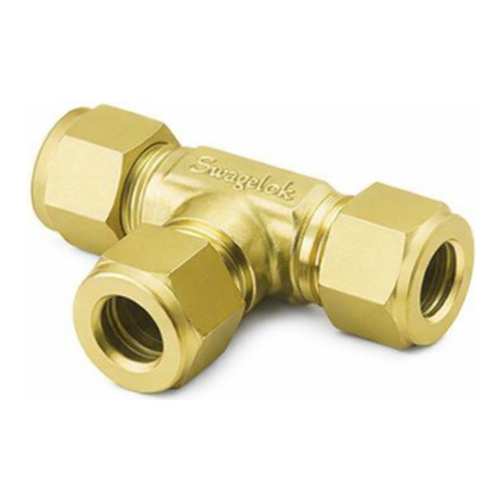 Restek Swagelok Fitting, Brass, 1/16in Tee, 2-pk