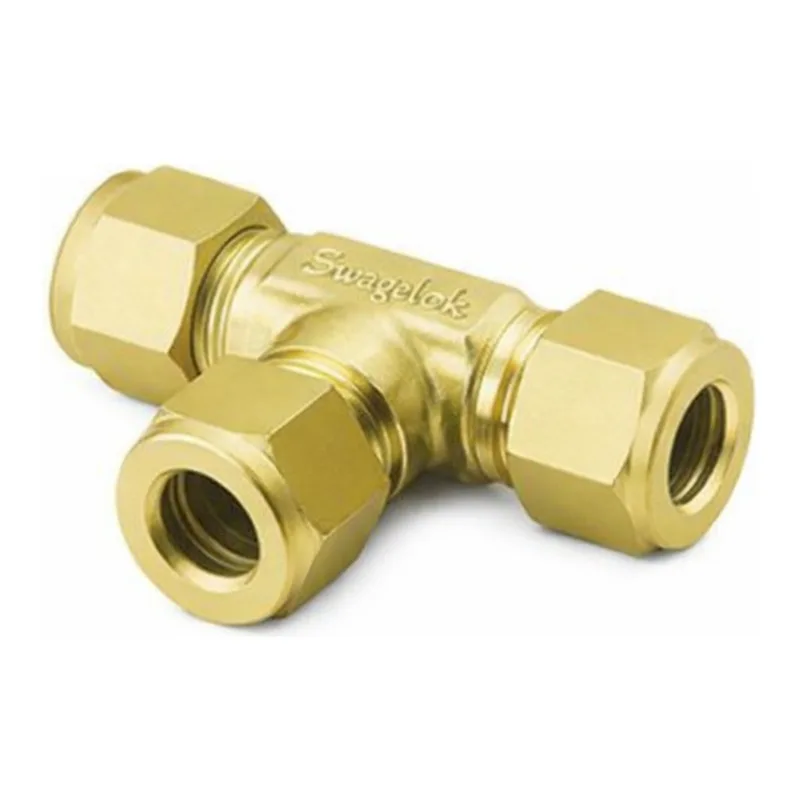 Restek Swagelok Fitting, Brass, 1/16in Tee, 2-pk