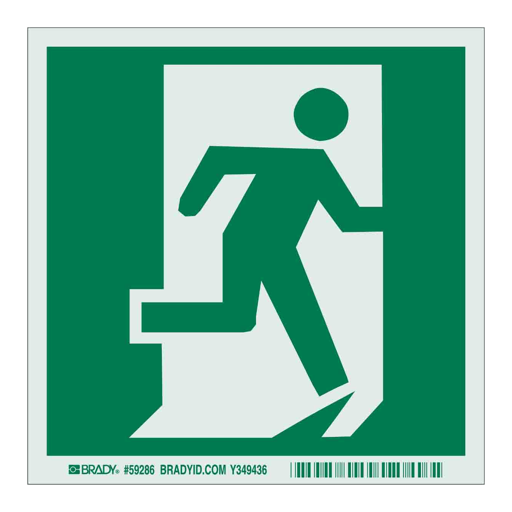 Brady BradyGlo Man Running Through Door Sign