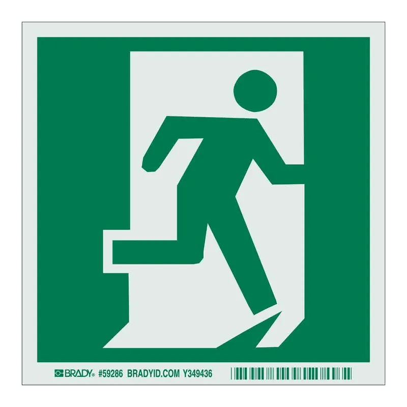 Brady BradyGlo Man Running Through Door Sign