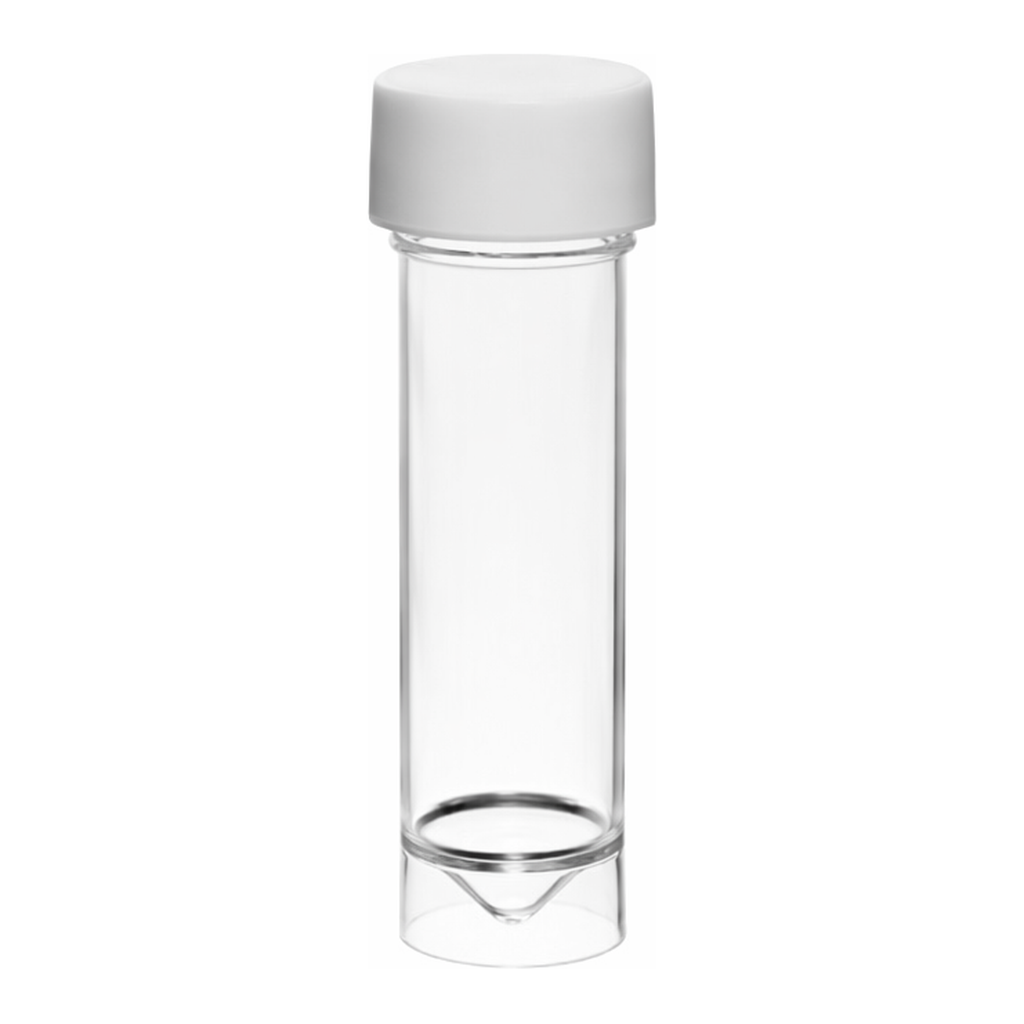 Greiner Bio One MULTIPURPOSE CONTAINER, 30 ML, PS, 24/90 MM,CONICAL BOTTOM, WHITE SCREW CAP, CLEAR, SUPPORT SKIRT, W/O LABEL, STERILE, 400 PCS./BAG