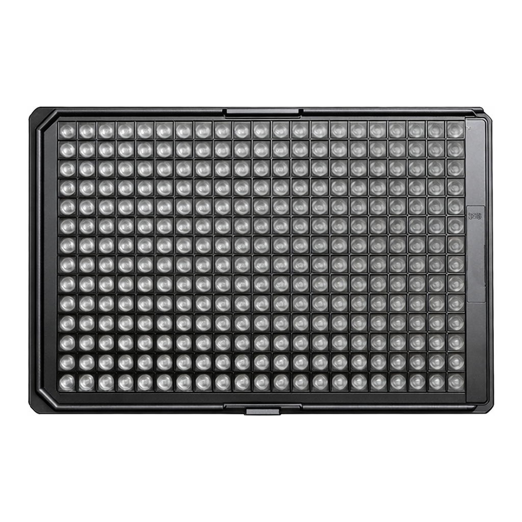 Greiner Bio One CELL CULTURE MICROPLATE, 384 WELL, PS,F-BOTTOM, µCLEAR®, BLACK, LID, ADVANCED TC, STERILE, 8 PCS./BAG