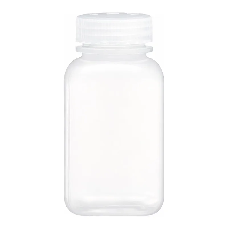 Thermo Fisher Scientific Nalgene Square Wide-Mouth PPCO Bottles with Closure: Bulk Pack, Autoclavable, 250mL