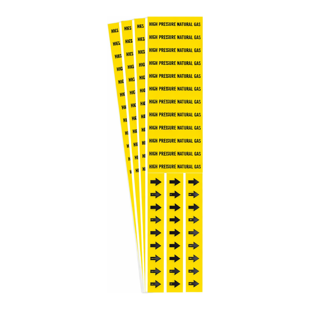Brady HIGH PRESSURE NATURAL GAS Pipe Marker