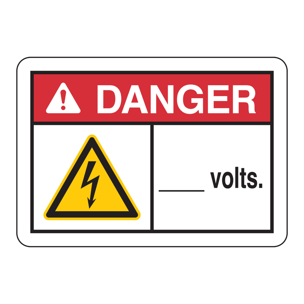 Brady DANGER___ Volts Sign