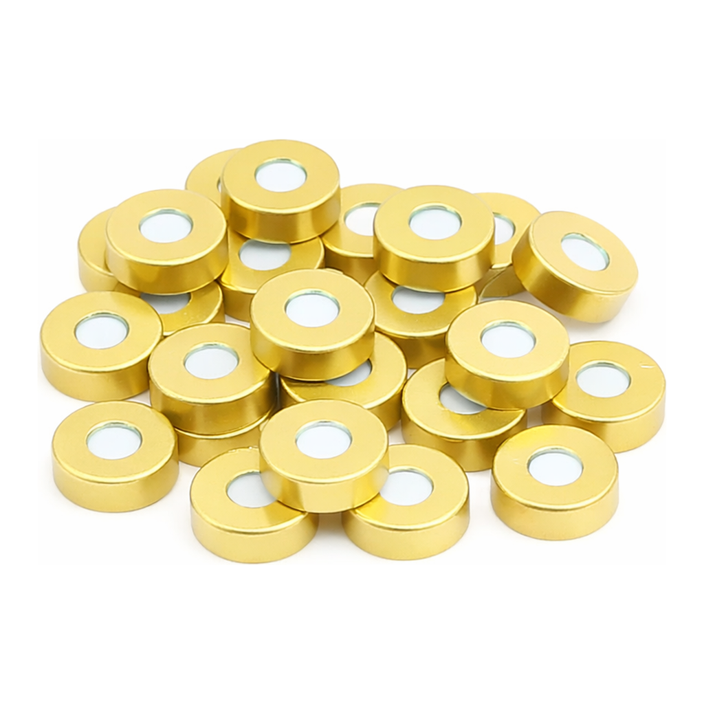 Restek Magnetic Seal w/Septa, 20mm Magnetic Crimp Cap with PTFE/Silicone Septum (tan/white) w/8mm