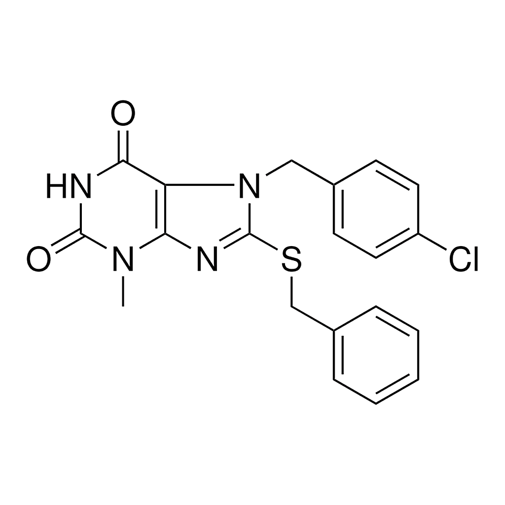 Merck 8-BENZYLSULFANYL-7-(4-CHLORO-B - 25 MG&