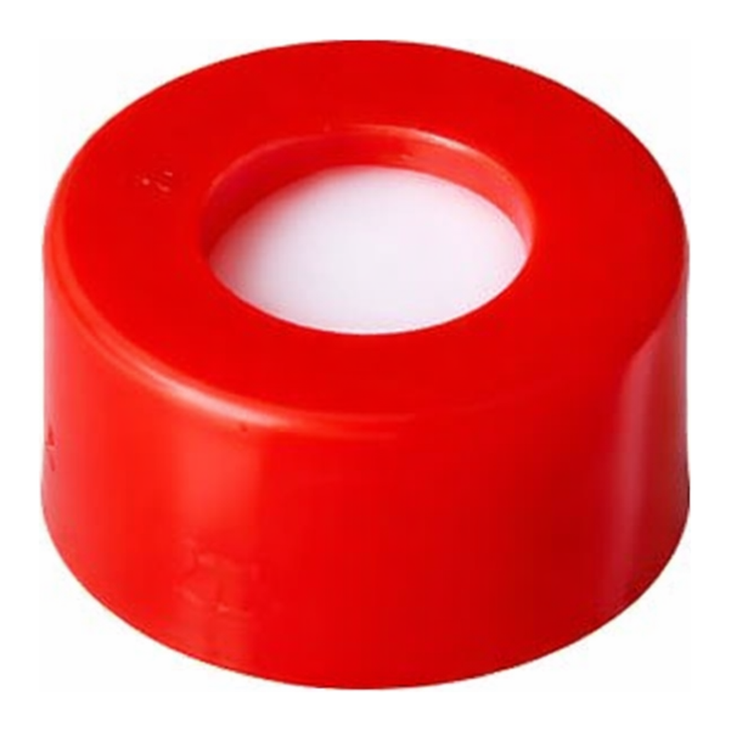 Waters Red, 12 x 32 mm Snap Neck Cap and PTFE/Silicone Septum, 100/pk