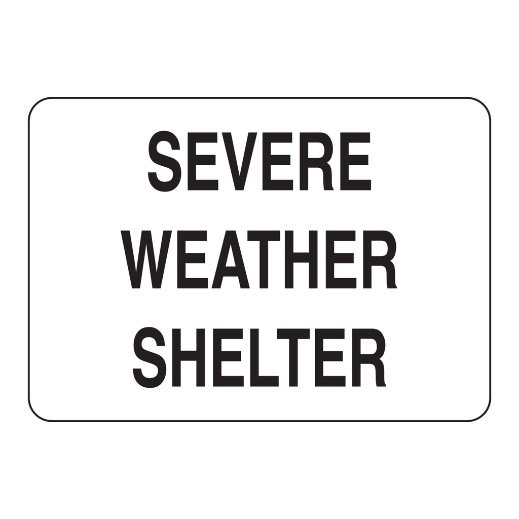 Brady Severe Weather Shelter Sign
