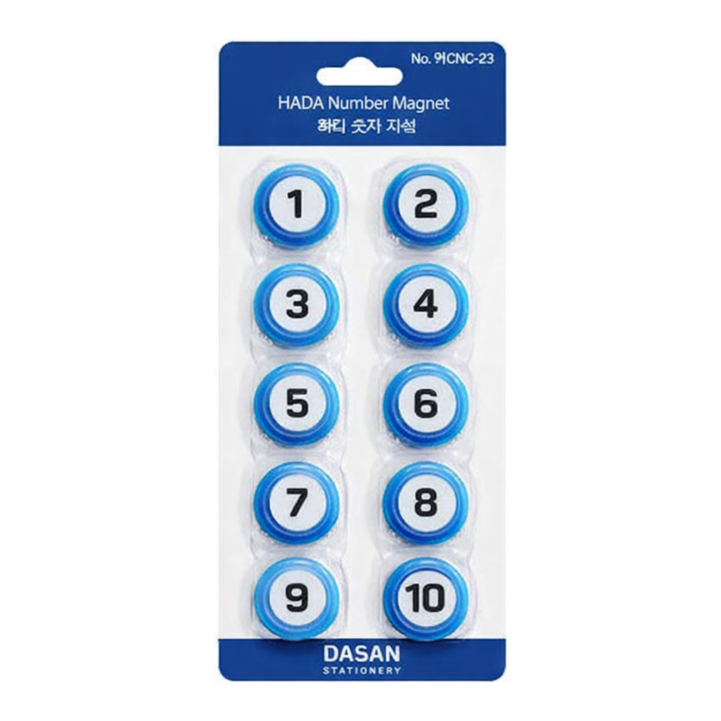 OFFICENEX 하다숫자자석(NC-23/1-10번/원형/소/Ø23mm)