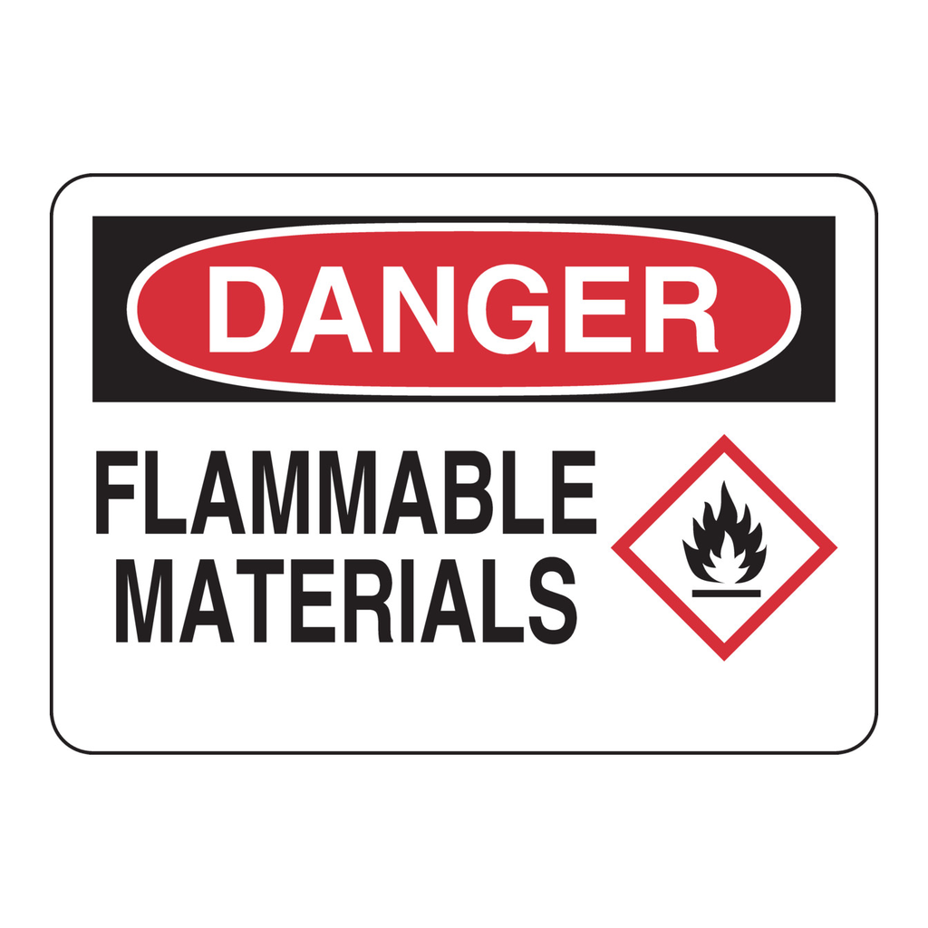 Brady DANGER Flammable Materials Sign