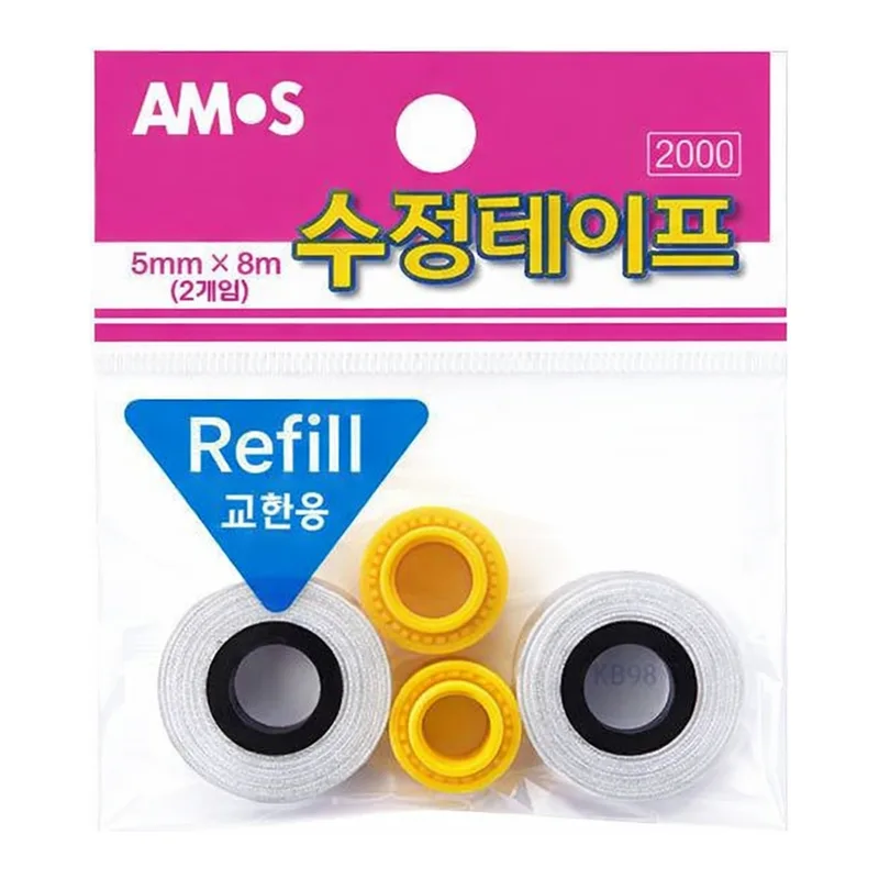 OFFICENEX 아모스 수정테이프 리필 5mm*8M 2입