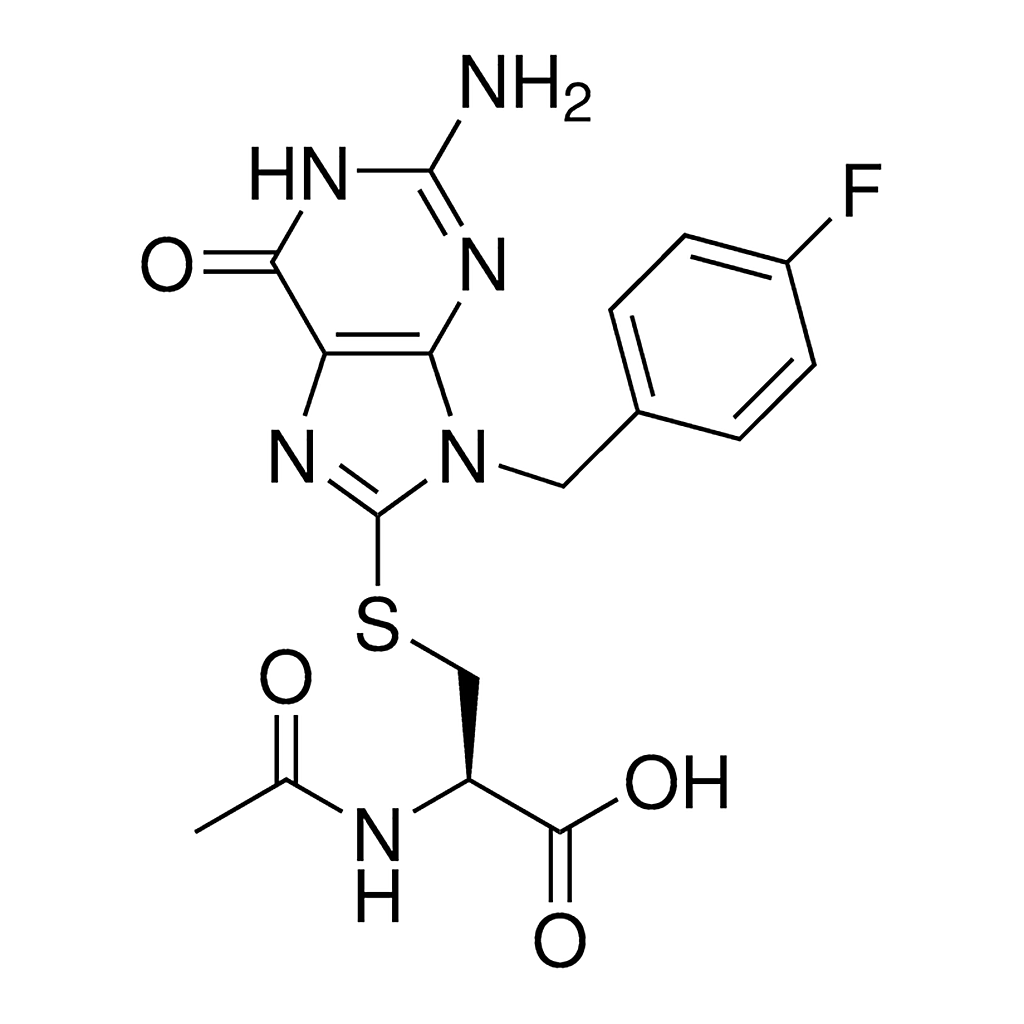 Merck N-Acetyl-S-(2-amino-9-(4-fluorobenzyl)-6-oxo-6,9-dihydro-1H-purin-8-yl)-L-cysteine
