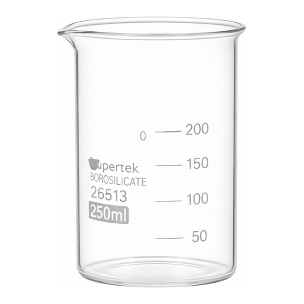Supertek Beaker, Low Form, with Double Capacity scale (ASTM)