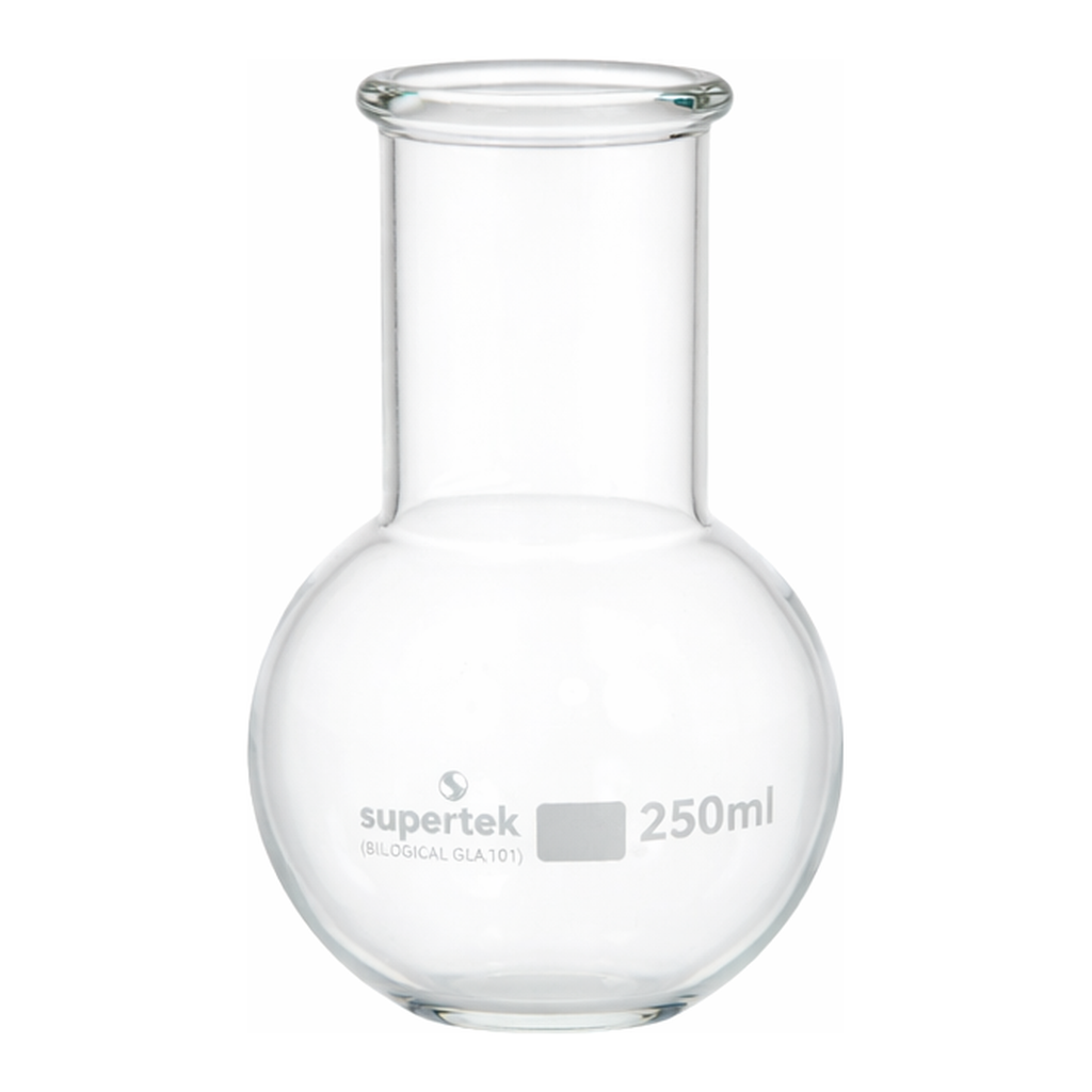 Supertek Flask, Flat Bottom, Wide Neck
