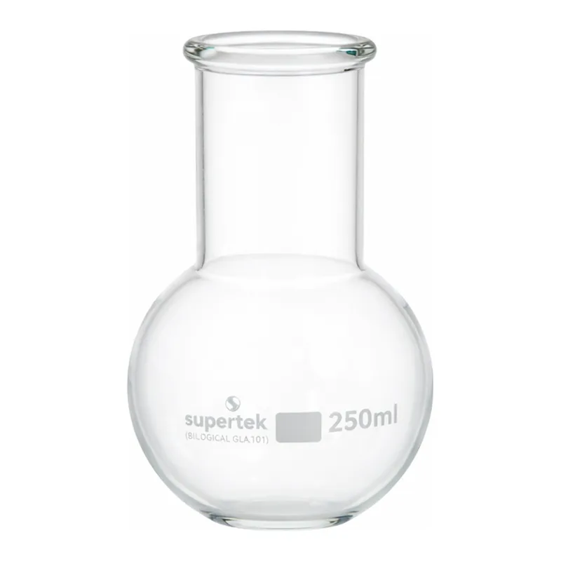 Supertek Flask, Flat Bottom, Wide Neck