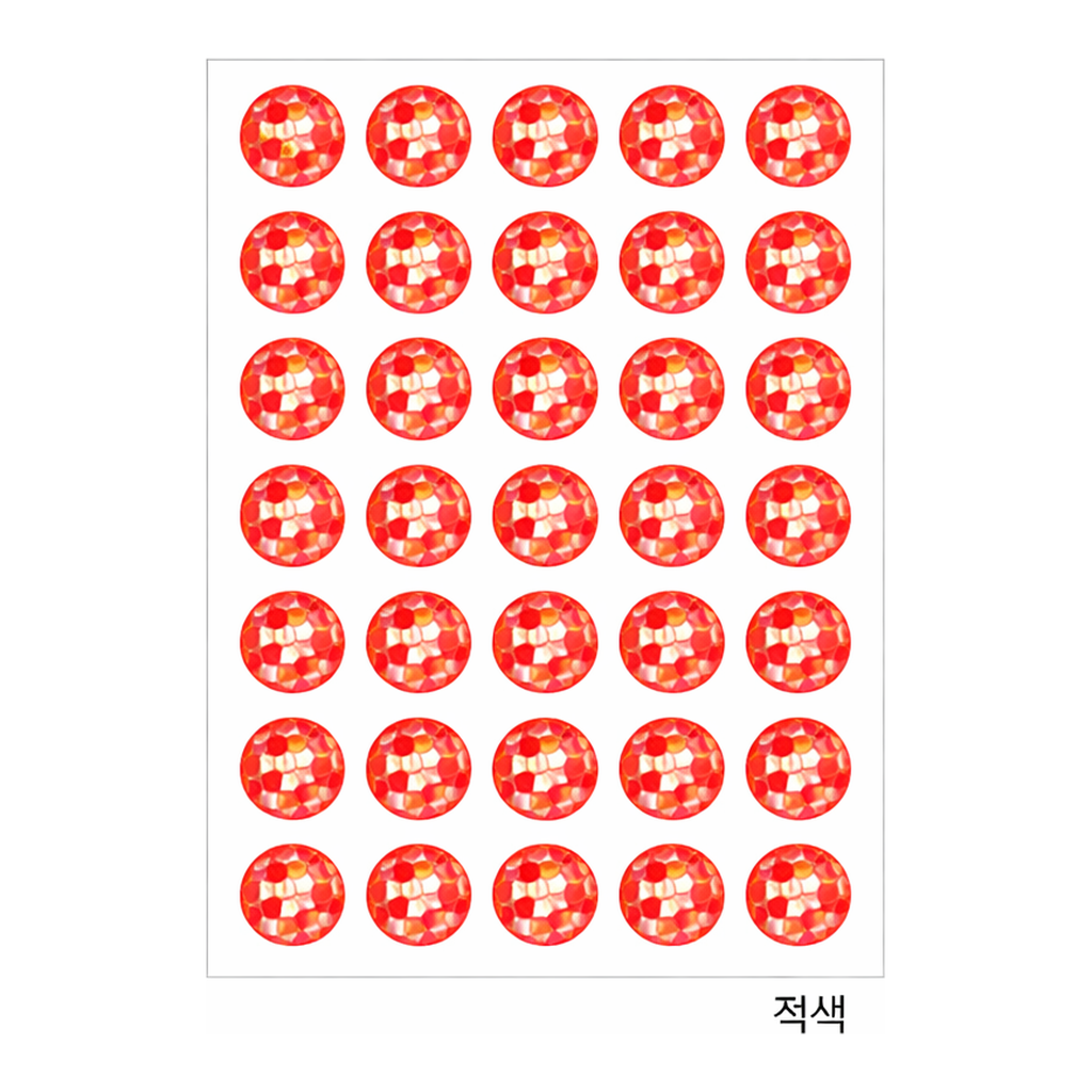 OFFICENEX 홀로그램견출지 20-7000R 적색(∮16 7장)