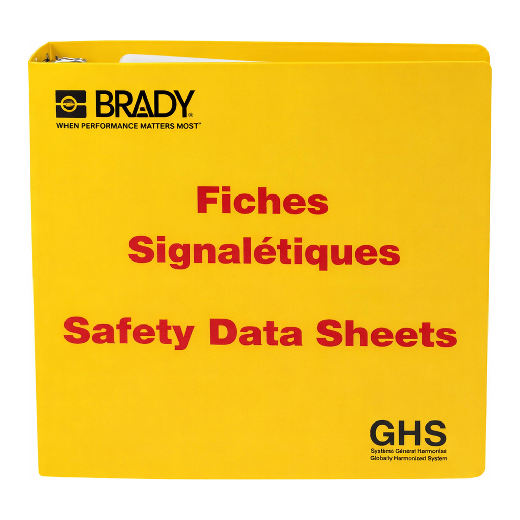 Brady GHS Safety Data Sheet Binder: French, 3 in