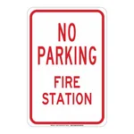 Brady NO PARKING Fire Station Sign