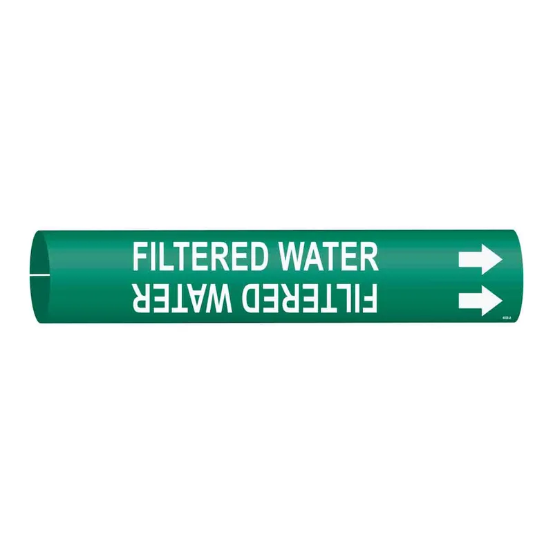Brady FILTERED WATER Snap-On/Strap-On Pipe Marker