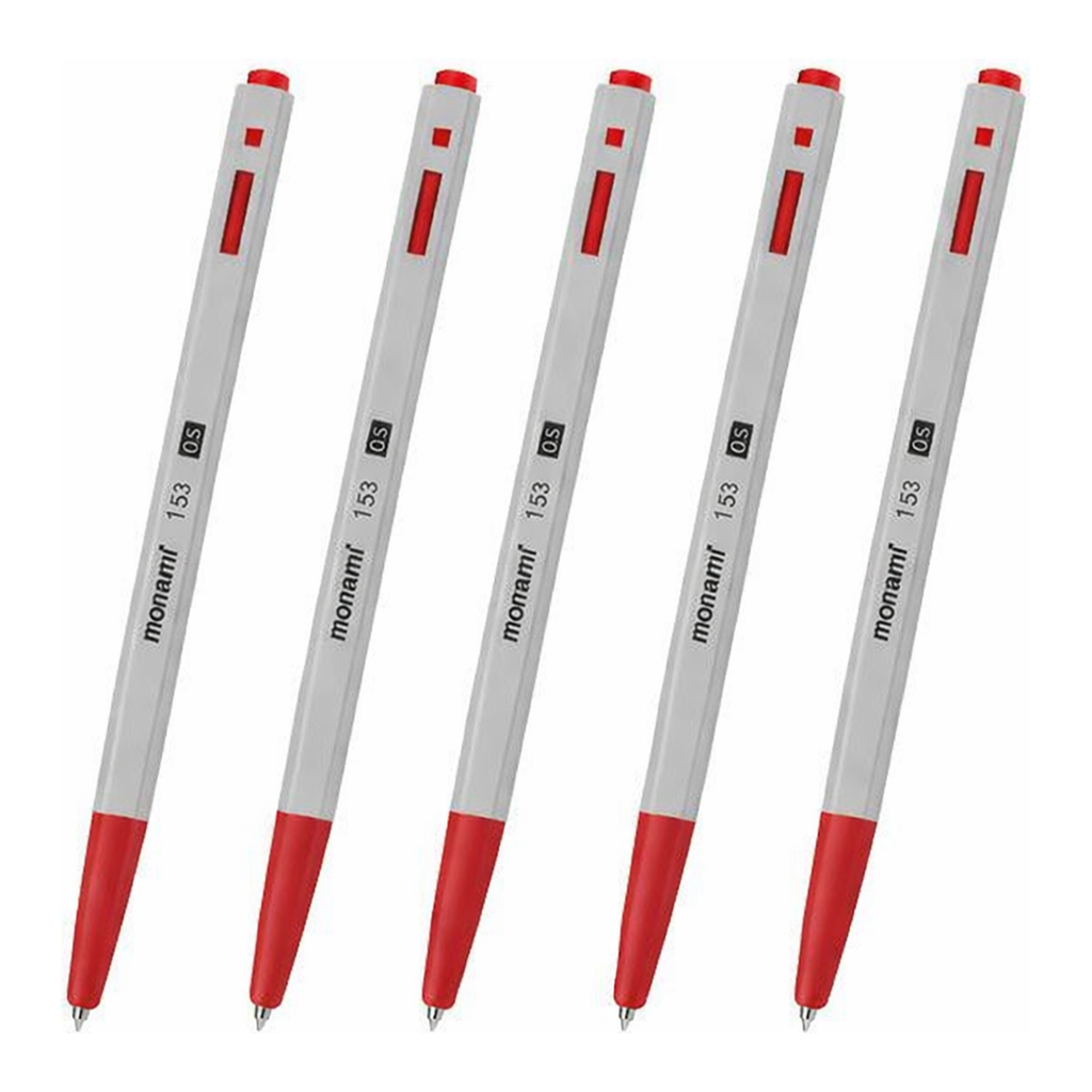 OFFICENEX 모나미 BP 153 (0.5mm 적색/12EA/다스)