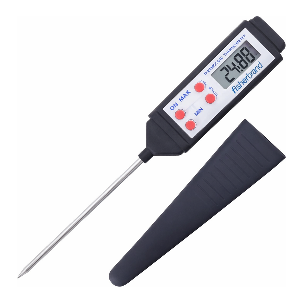 Thermo Fisher Scientific Traceable Digital Thermometer with Stainless-Steel Stem, 0.25 in. LCD Screen, and Protective Guard