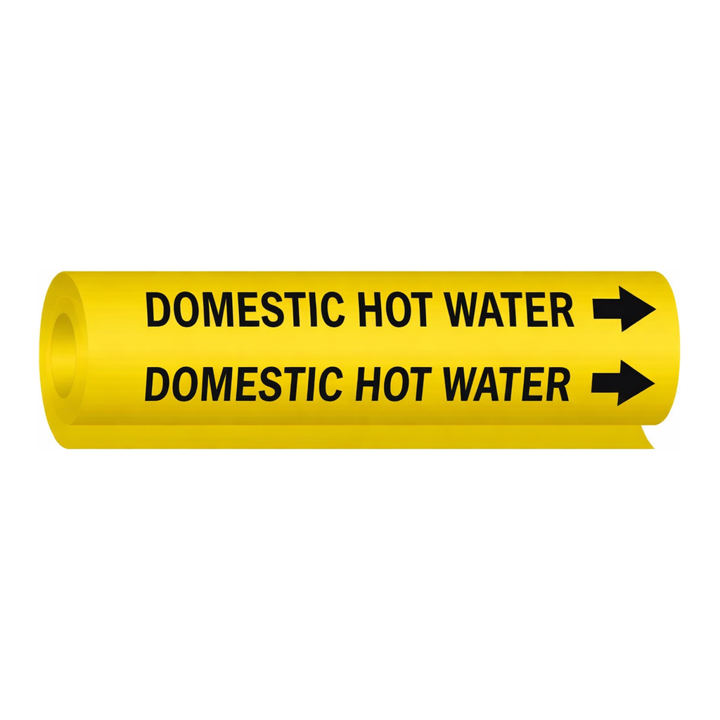 Brady DOMESTIC HOT WATER High Performance Pipe Marker